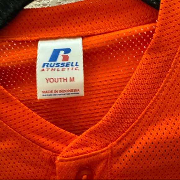 Russell Athletic Youth Practice Orange Mesh Jersey Youth Medium - Picture 3 of 4